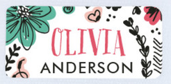 minted personalized name labels