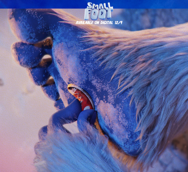 Smallfoot is an animated family movie about a Yeti's encounter with humans.