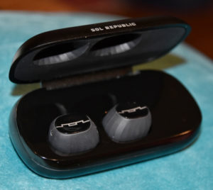 SOL Republic Amps Air 2.0 are small ear buds with big sound quality and an extremely nifty carrying case for charging. 