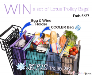 Lotus Trolley Bags are reusable grocery bags that organize your cart!