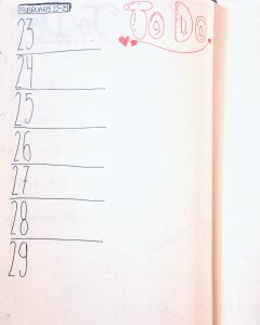 bullet journal weekly