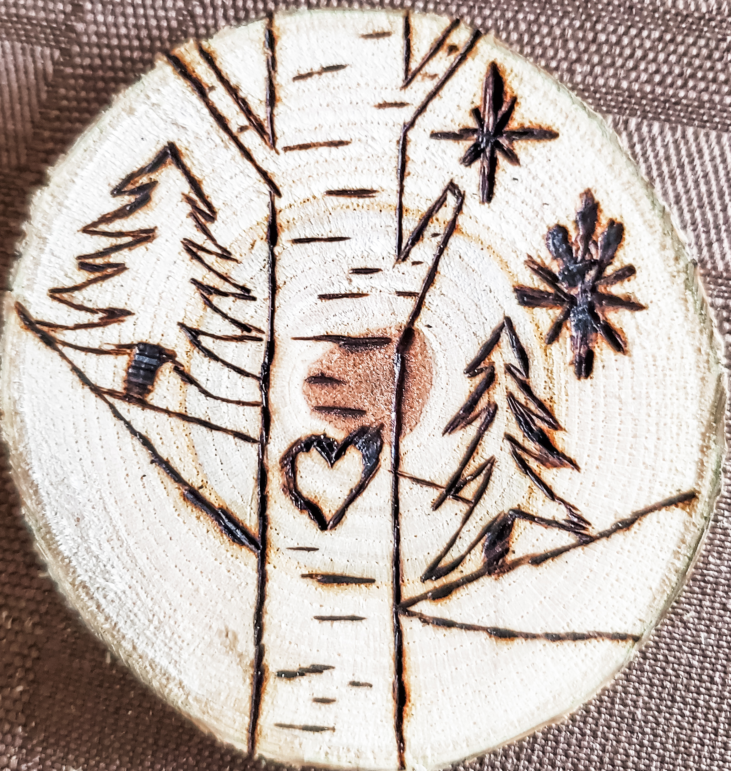 wood slices ornaments